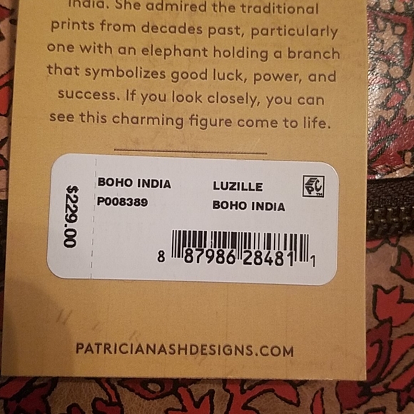 Patricia Nash Luzille 🐘 backpack boho india - Picture 4 of 6